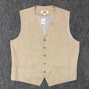 Joseph Abboud Tan Suit Vest XXL Formal Waistcoat NWT